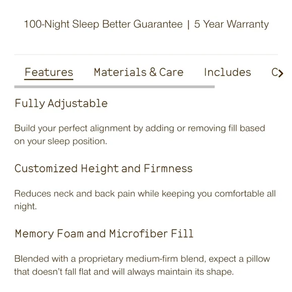 COOP Original Adjustable Pillow Queen Size - Picture 5 of 6